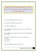 NUR2392 MULTIDIMENSIONAL CARE II EXAM 2 QUESTIONS AND ANSWERS 100&percnt; PASS 2026 EDITION
