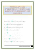 NURS 6501 ADVANCED PATHOPHYSIOLOGY MIDTERM EXAM QUESTIONS AND ANSWERS 100&percnt; PASS 2026 EDITION