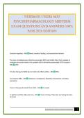 NURS6630 &sol;&sol;&sol;NURS 6630 PSYCHOPHARMACOLOGY MIDTERM EXAM QUESTIONS AND ANSWERS 100&percnt; PASS 2026 EDITION