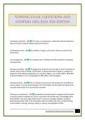 NURSING EXAM 2 QUESTIONS AND ANSWERS 100&percnt; PASS 2026 EDITION