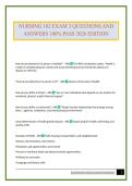 NURSING 102 EXAM 3 QUESTIONS AND ANSWERS 100&percnt; PASS 2026 EDITION