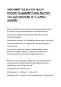 ASSIGNMENT 10&period;2 SHADOW HEALTHFOCUSED EXAM HYPERTENSION PRACTICE TEST 2026 QUESTIONS WITH CORRECT ANSWERS