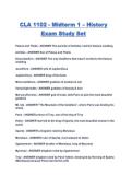 CLA 1102 - Midterm 1 &ndash; History Exam Study Set