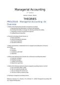 Managerial Accounting &lpar;17th Edition&rpar; &ndash; Garrison&comma; Noreen & Brewer &ndash; McGraw-Hill &ndash; Comprehensive Theoretical Practice Questions and Exam Review Material