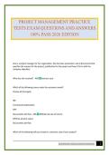 PROJECT MANAGEMENT PRACTICE TESTS EXAM QUESTIONS AND ANSWERS 100&percnt; PASS 2026 EDITION