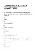 AST FINAL PAPER 2026 COMPLETE ANSWERS VERIFIED