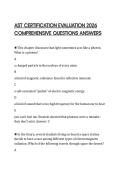 AST CERTIFICATION EVALUATION 2026 COMPREHENSIVE QUESTIONS ANSWERS