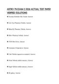ASTRO 7N EXAM 2 2026 ACTUAL TEST PAPER VERIFIED SOLUTIONS
