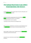 PSI National Real Estate Exam 2026 &vert; Actual Questions And Answers