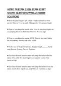 ASTRO 7N EXAM 2 2026 EXAM SCRIPT SOLVED QUESTIONS WITH ACCURATE SOLUTIONS