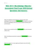 WGU D311 Microbiology Objective Assessment Final Exam 2026 &vert;Actual Questions And Answers