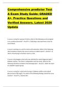 Comprehensive predictor Test  A Exam Study Guide&colon; GRADED  A&plus;&period; Practice Questions and  Verified Answers&period; Latest 2026  Update 