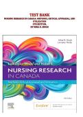 Test Bank for Nursing Research in Canada&comma; 5th Edition by Mina D&period; Singh &ndash; Complete Guide to Evidence-Informed Practice & Qualitative&sol;Quantitative Methods