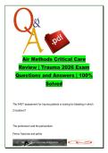 Air Methods Critical Care Exam &lpar;CCP 2026&rpar; &ndash; 90 Exam Questions on Trauma Management&comma; Burn Resuscitation&comma; FAST Exam & Shock