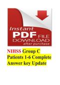 NIHSS Group C Patients 1-6 Complete Answer key Update