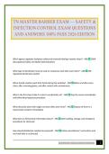 TN MASTER BARBER EXAM &mdash; SAFETY & INFECTION CONTROL EXAM QUESTIONS AND ANSWERS 100&percnt; PASS 2026 EDITION