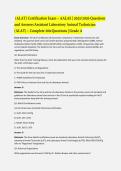  &lpar;ALAT&rpar; Certification Exam &ndash; AALAS &vert; 2025&sol;2026 Questions and Answers Assistant Laboratory Animal Technician &lpar;ALAT&rpar; &ndash; Complete 200-Questions &vert; Grade A