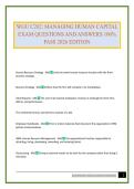 WGU C202&colon; MANAGING HUMAN CAPITAL EXAM QUESTIONS AND ANSWERS 100&percnt; PASS 2026 EDITION