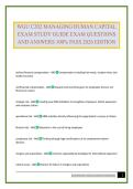 WGU C202 MANAGING HUMAN CAPITAL EXAM STUDY GUIDE EXAM QUESTIONS AND ANSWERS 100&percnt; PASS 2026 EDITION