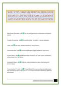 WGU C715 ORGANIZATIONAL BEHAVIOR EXAM STUDY GUIDE EXAM QUESTIONS AND ANSWERS 100&percnt; PASS 2026 EDITION