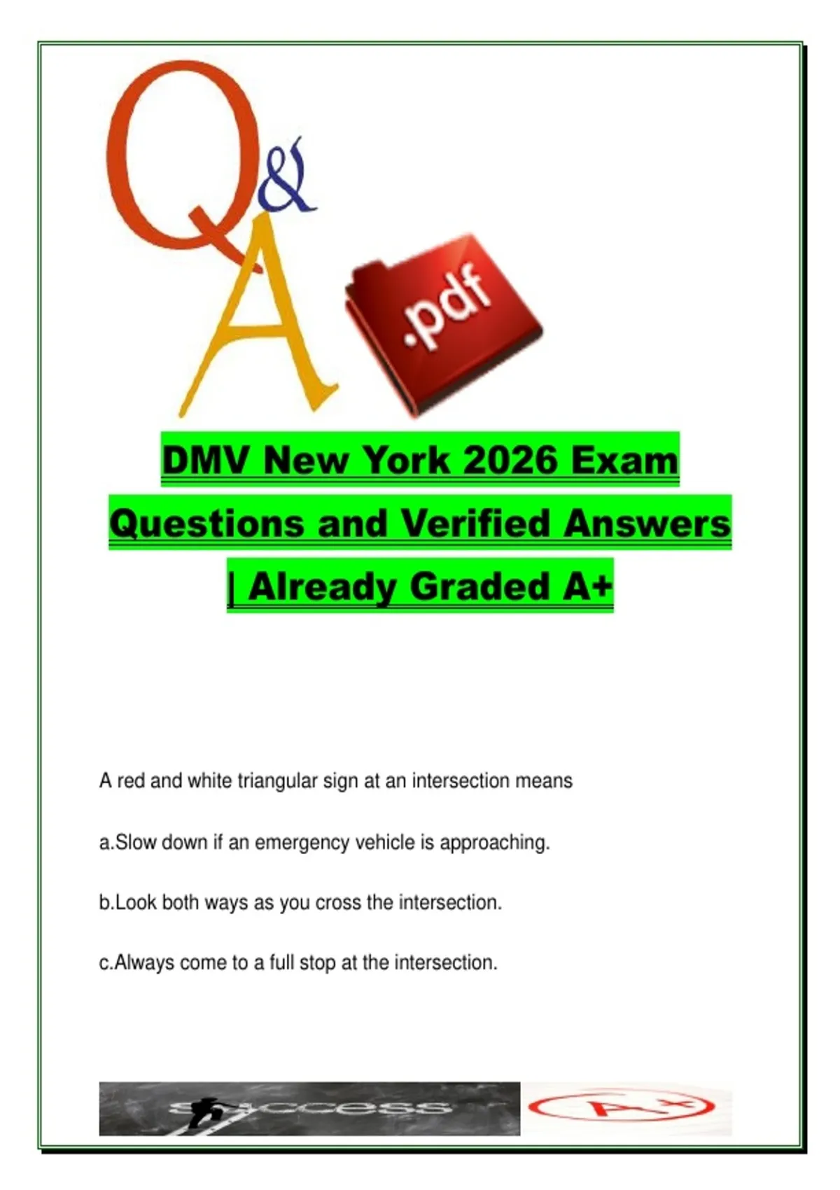 New York DMV Permit Test 2026 – 40 Practice Questions and Answers on ...