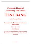 Test Bank &ndash; Corporate Financial Accounting&comma; 16th Edition &ndash; Carl S&period; Warren & Jeff Jones &ndash; ISBN 9780357510384 &lpar;Full Chapters 1&ndash;14 Covered&rpar;