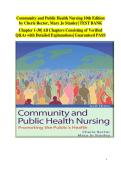 Verified Test Bank&colon; Community & Public Health Nursing &lpar;10th Edition&rpar; &vert; All Chapters 1&ndash;30 &ndash; Exam Questions with Correct Answers &vert; Authors&colon; Cherie Rector & Mary Jo Stanley
