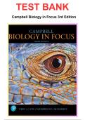 Campbell Biology in Focus 3rd Edition Urry Cain Test Bank &vert; Full Chapter Coverage