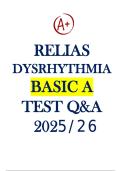 Relias Dysrhythmia Basic A Test Q&A &ndash; Complete and Updated Coverage