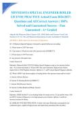 MINNESOTA SPECIAL ENGINEER BOILER LICENSE PRACTICE Actual Exam 2026&sol;2027&colon; Questions and All Correct Answers &vert; 100&percnt; Solved and Guaranteed Success &ndash; Pass Guaranteed - A&plus; Graded