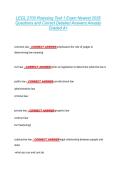 LEGL 2700 Roessing Test 1 Exam Newest 2026  Questions and Correct Detailed Answers Already  Graded A&plus; 