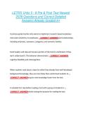 LETRS Units 5 - 8 Pre & Post Test Newest  2026 Questions and Correct Detailed  Answers Already Graded A&plus; 