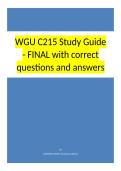 WGU C215 Study Guide - FINAL with correct questions and answers
