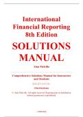 Solutions Manual &ndash; International Financial Reporting&comma; 8th Edition &ndash; Alan Melville &ndash; ISBN 9781292439426 &lpar;Full Chapters 1&ndash;25 Covered&rpar;