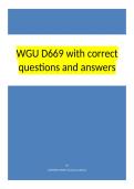 WGU D669 with correct questions and answers&period;