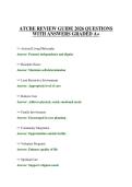 ATCBE REVIEW GUIDE 2026 QUESTIONS WITH ANSWERS GRADED A&plus;