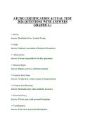 ATCBE CERTIFICATION ACTUAL TEST 2026 QUESTIONS WITH ANSWERS GRADED A&plus;