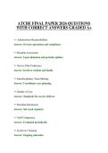 ATCBE FINAL PAPER 2026 QUESTIONS WITH CORRECT ANSWERS GRADED A&plus;