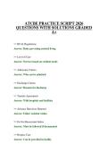ATCBE PRACTICE SCRIPT 2026 QUESTIONS WITH SOLUTIONS GRADED A&plus;
