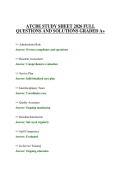 ATCBE STUDY SHEET 2026 FULL QUESTIONS AND SOLUTIONS GRADED A&plus;