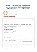 NSG 6998 FNP Predictor Study Guide Questions and Correct Answers with Complete Solutions 2026 Update &vert; Graded A&plus; &vert; South University