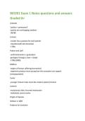 BIO201 Exam 1 Notes questions and answers  Graded A&plus; 