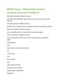 BIO201 Exam 1 - Memorization Content  questions and answers Graded A&plus; 