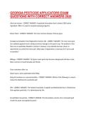 GEORGIA PESTICIDE APPLICATORS EXAM QUESTIONS WITH CORRECT ANSWERS 2026