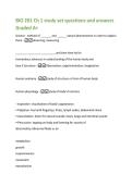 BIO 201 Ch 1 study set questions and answers  Graded A&plus; 