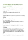 BIO 201 EXAM 1 COMPLETE questions and  answers Graded A&plus; 