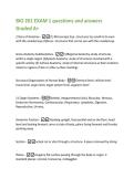 BIO 201 EXAM 1 questions and answers  Graded A&plus; 