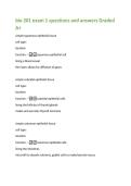 bio 201 exam 1 questions and answers Graded  A&plus; 