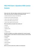 NSG 5442 Exam 1 Questions With Correct Answers