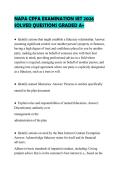 NAPA CPFA EXAMINATION SET 2026 SOLVED QUESTIONS GRADED A&plus;